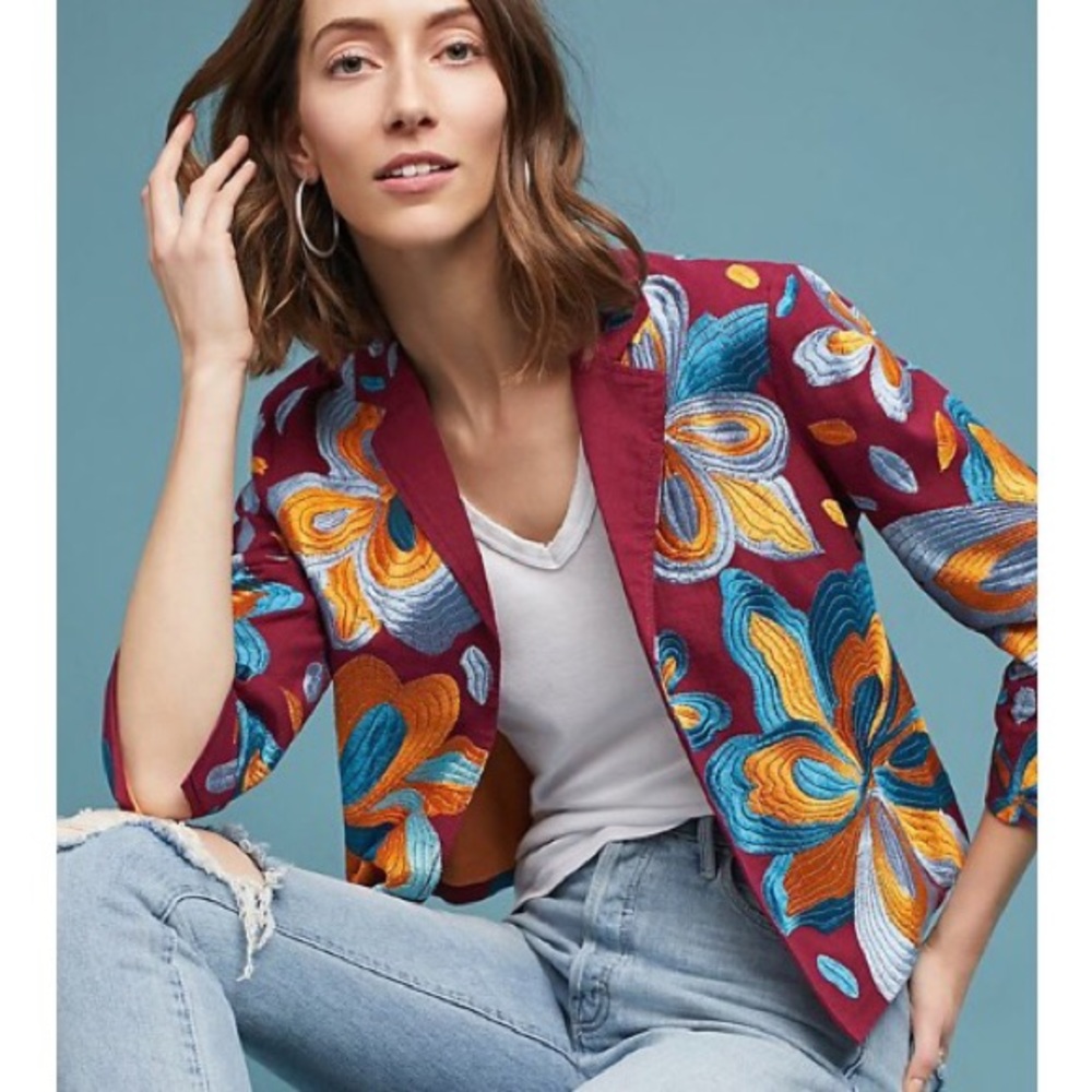✨ANTHRO✨Ett:twa Woodstock Embroideried Jacket - Picture 1 of 8